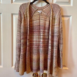 Women's Multicolor Striped Cardigan Sweater Size M